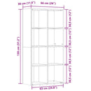 vidaXL Könyves szekrény Régi fa 66x30x130 cm Gépelt fa