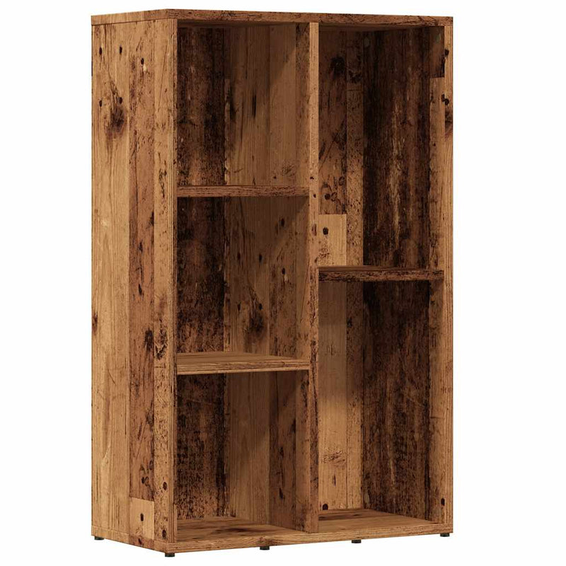 vidaXL antik fa színű szerelt fa könyvszekrény 50x25x80 cm