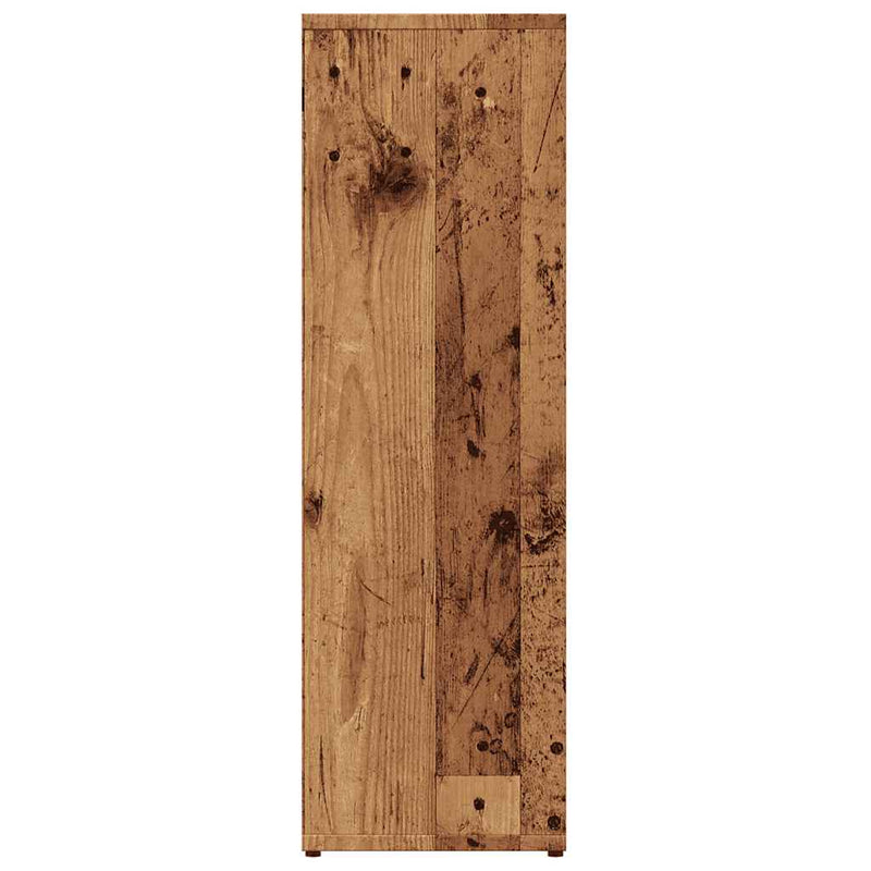 vidaXL antik fa színű szerelt fa könyvszekrény 50x25x80 cm