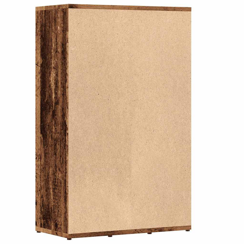 vidaXL antik fa színű szerelt fa könyvszekrény 50x25x80 cm