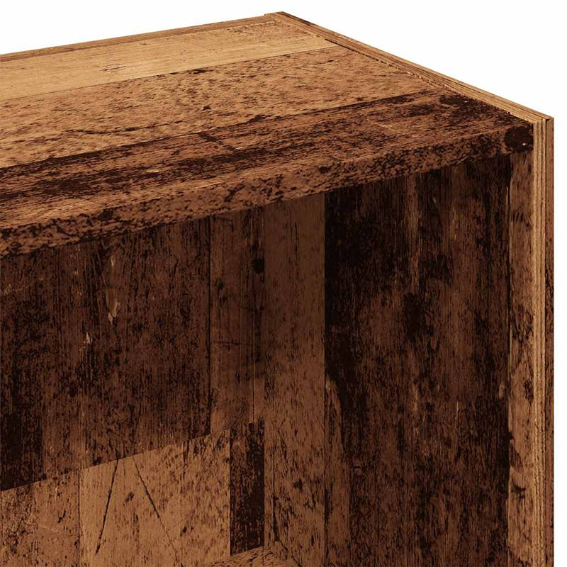 vidaXL antik fa színű szerelt fa könyvszekrény 50x25x80 cm