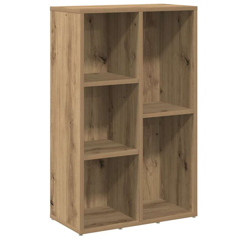 vidaXL kézműves tölgy színű szerelt fa könyvszekrény 50x25x80 cm