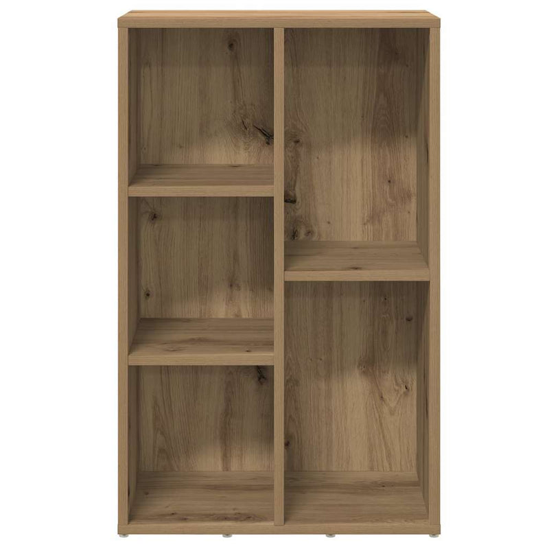 vidaXL kézműves tölgy színű szerelt fa könyvszekrény 50x25x80 cm