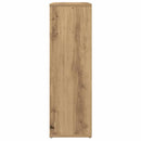 vidaXL kézműves tölgy színű szerelt fa könyvszekrény 50x25x80 cm