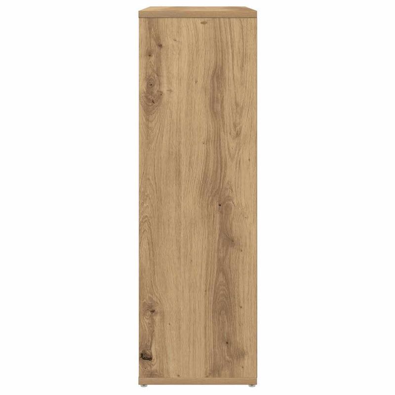 vidaXL kézműves tölgy színű szerelt fa könyvszekrény 50x25x80 cm