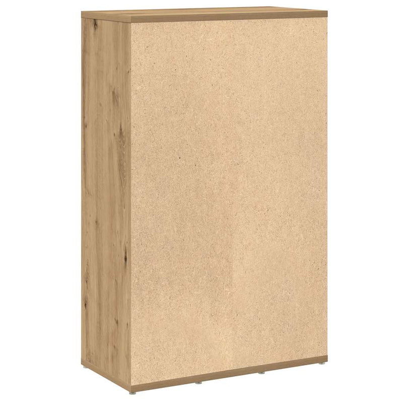 vidaXL kézműves tölgy színű szerelt fa könyvszekrény 50x25x80 cm