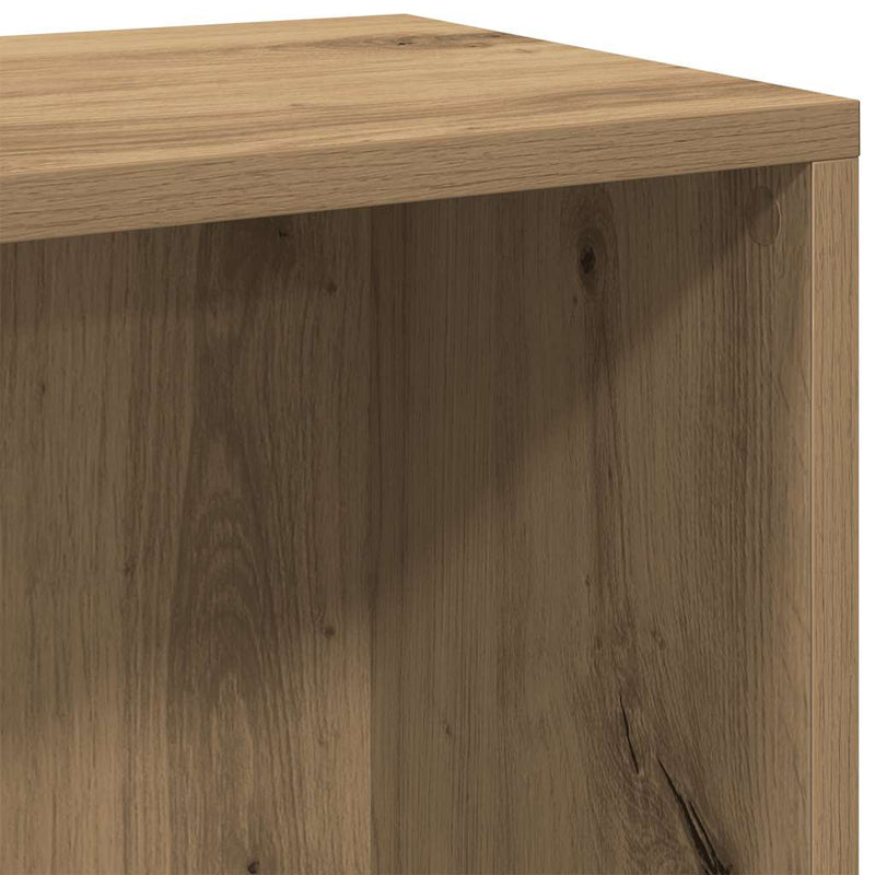 vidaXL kézműves tölgy színű szerelt fa könyvszekrény 50x25x80 cm