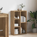 vidaXL kézműves tölgy színű szerelt fa könyvszekrény 50x25x80 cm