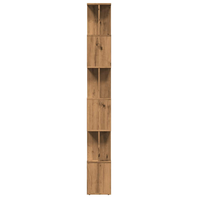 vidaXL kézműves tölgy színű szerelt fa könyvszekrény 80x24x192 cm