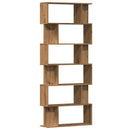 vidaXL kézműves tölgy színű szerelt fa könyvszekrény 80x24x192 cm