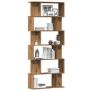 vidaXL kézműves tölgy színű szerelt fa könyvszekrény 80x24x192 cm