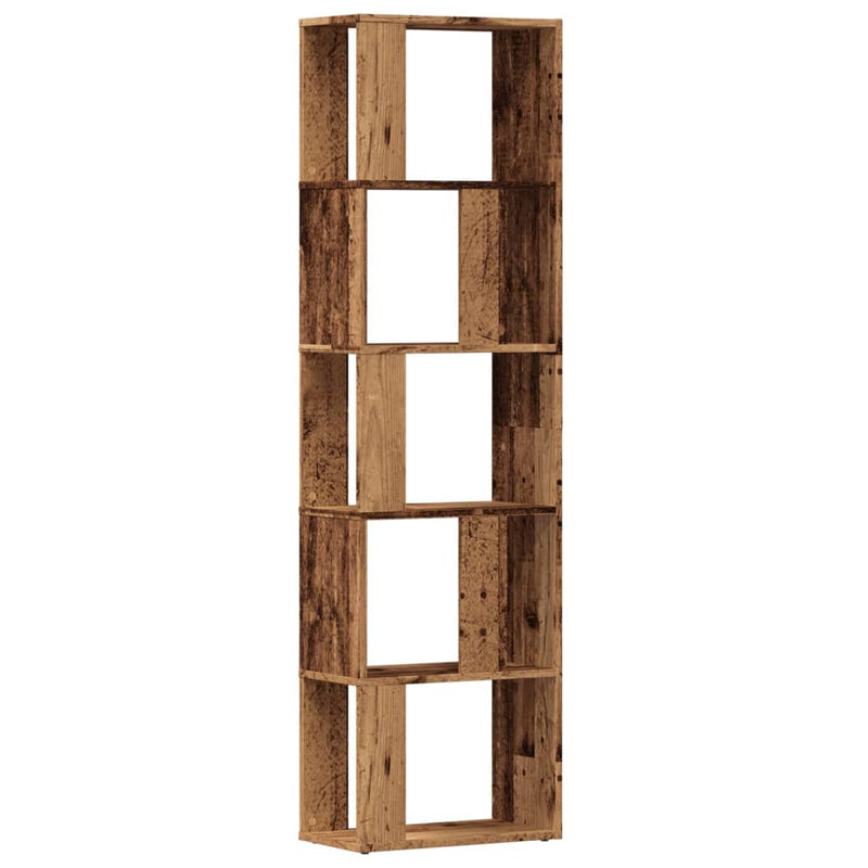 vidaXL antik fa színű szerelt fa könyvszekrény 45x24x159 cm