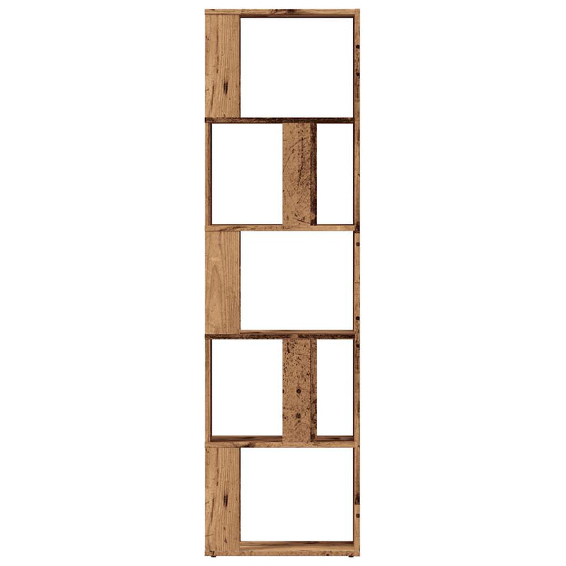 vidaXL antik fa színű szerelt fa könyvszekrény 45x24x159 cm