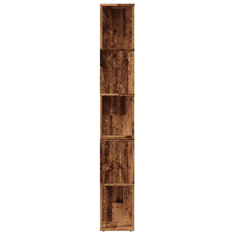 vidaXL antik fa színű szerelt fa könyvszekrény 45x24x159 cm