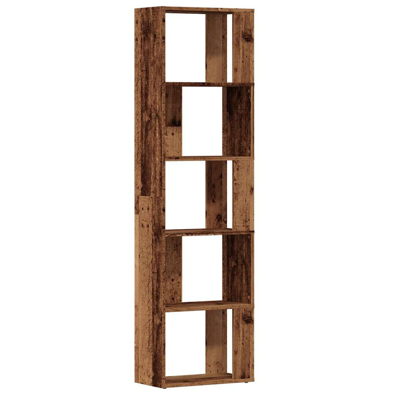 vidaXL antik fa színű szerelt fa könyvszekrény 45x24x159 cm