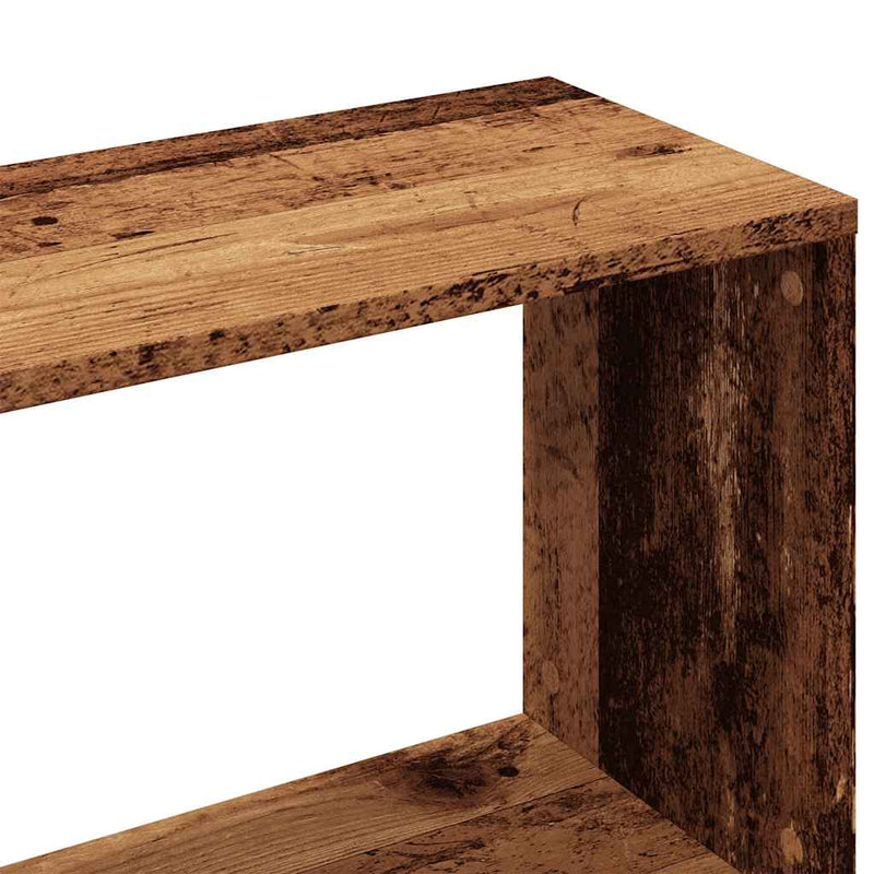 vidaXL antik fa színű szerelt fa könyvszekrény 45x24x159 cm