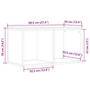 vidaXL LP antik fa színű szerelt fa tárolódoboz 69,5 x 34 x 36 cm