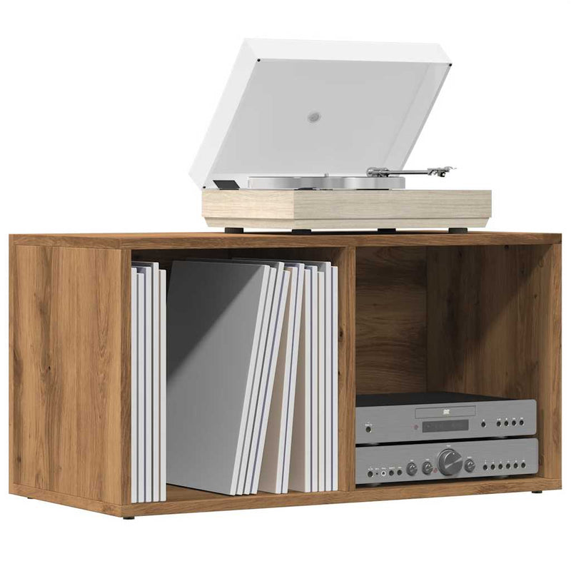 vidaXL LP kézműves tölgy színű szerelt fa tárolódoboz 69,5x34x36 cm