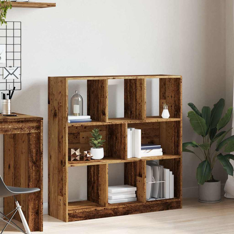 vidaXL antik fa színű szerelt fa könyvszekrény 97,5 x 29,5 x 100 cm