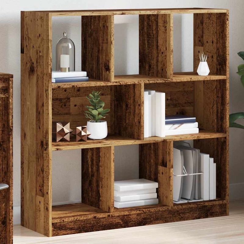 vidaXL antik fa színű szerelt fa könyvszekrény 97,5 x 29,5 x 100 cm