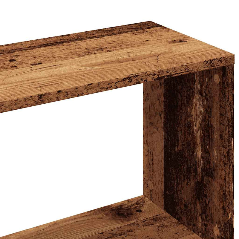 vidaXL antik fa színű szerelt fa könyvszekrény 97,5 x 29,5 x 100 cm