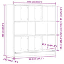 vidaXL antik fa színű szerelt fa könyvszekrény 97,5 x 29,5 x 100 cm