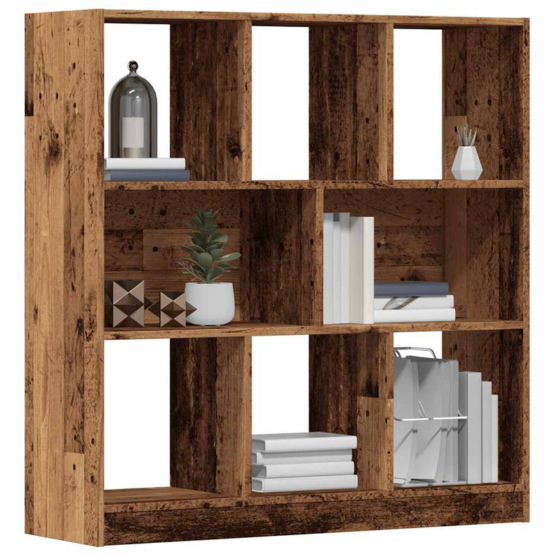 vidaXL antik fa színű szerelt fa könyvszekrény 97,5 x 29,5 x 100 cm