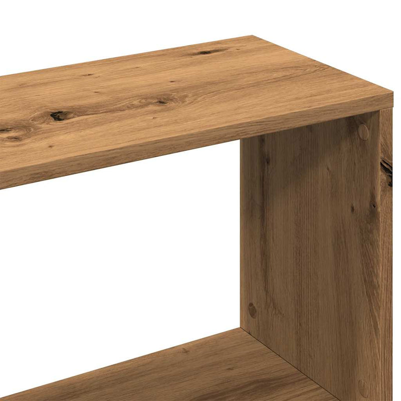 vidaXL kézműves tölgy színű szerelt fa könyvszekrény 97,5x29,5x100 cm