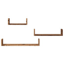 vidaXL 3 db antik fa színű szerelt fa fali polc