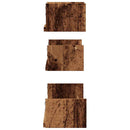 vidaXL 3 db antik fa színű szerelt fa fali polc