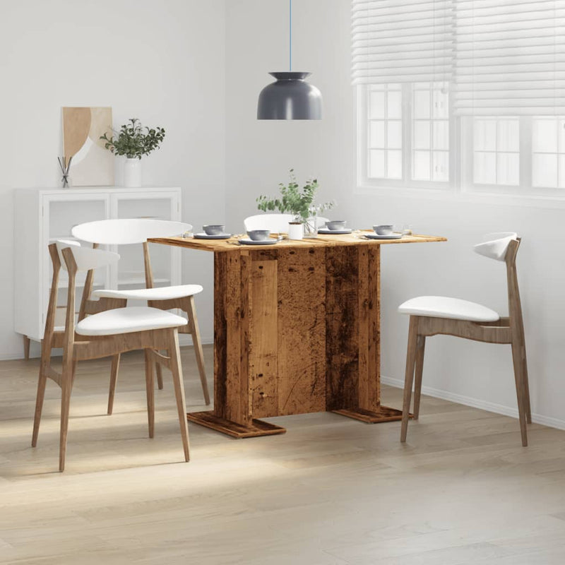vidaXL antik fa színű szerelt fa étkezőasztal 110 x 60 x 75 cm