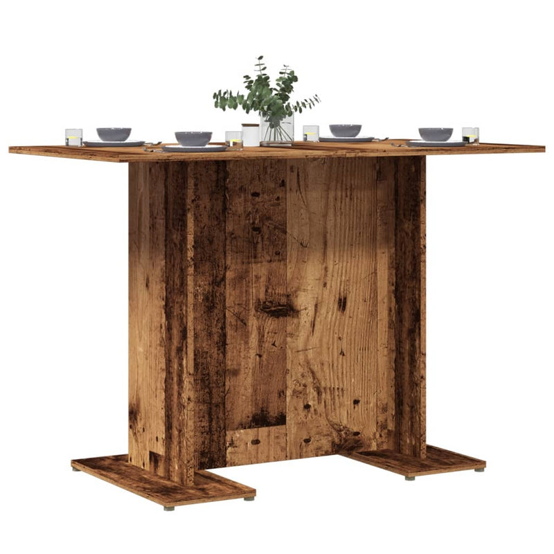 vidaXL antik fa színű szerelt fa étkezőasztal 110 x 60 x 75 cm
