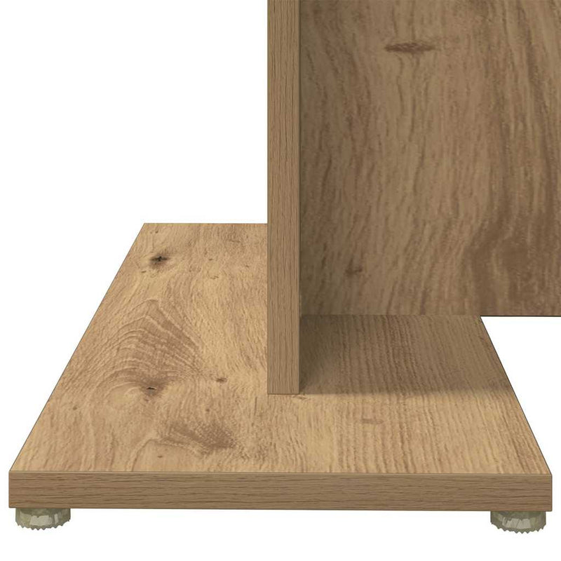 vidaXL kézműves tölgy színű szerelt fa étkezőasztal 110 x 60 x 75 cm