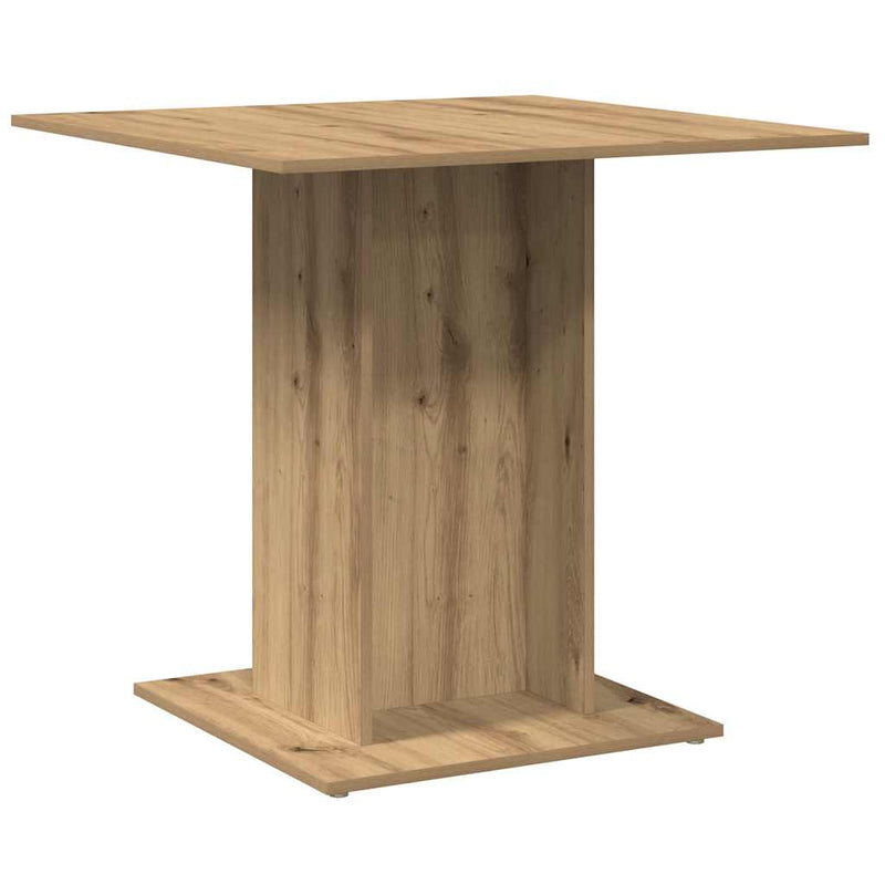 vidaXL kézműves tölgy színű szerelt fa étkezőasztal 80 x 80 x 75 cm