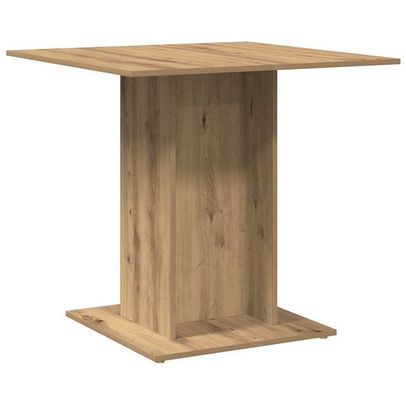 vidaXL kézműves tölgy színű szerelt fa étkezőasztal 80 x 80 x 75 cm