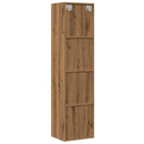 vidaXL Könyvszekrény/TV szekrény kézműves tölgy 36x30x143cm műanyag fa