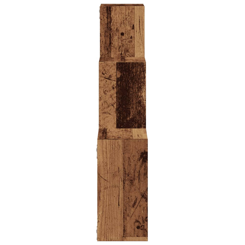 vidaXL antik fa színű szerelt fa fali kocka polcok 68x15x68 cm
