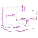 vidaXL antik fa színű szerelt fa fali polc 104x20x58,5 cm