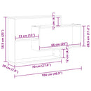 vidaXL kézműves tölgy színű szerelt fa fali polc 104x20x58,5 cm