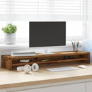 vidaXL antik fa színű szerelt fa monitorállvány 100 x 24 x 13 cm