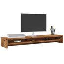 vidaXL antik fa színű szerelt fa monitorállvány 100 x 24 x 13 cm