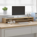 vidaXL monitorállvány kézműves tölgyfa 100 x 24 x 13 cm redőzött fa