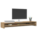 vidaXL monitorállvány kézműves tölgyfa 100 x 24 x 13 cm redőzött fa