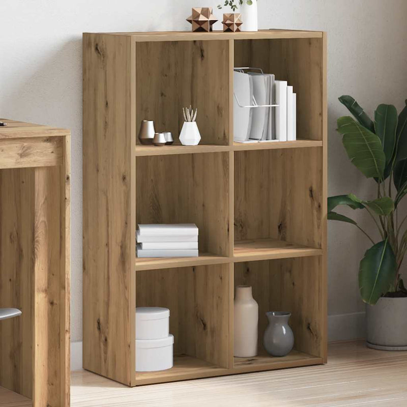 vidaXL Kézműves tölgyszínű szerelt fa könyv-/tálalószekrény 66x30x98cm
