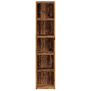 vidaXL 2 db antik fa színű szerelt fa CD-tartó szekrény 21x16x93,5 cm