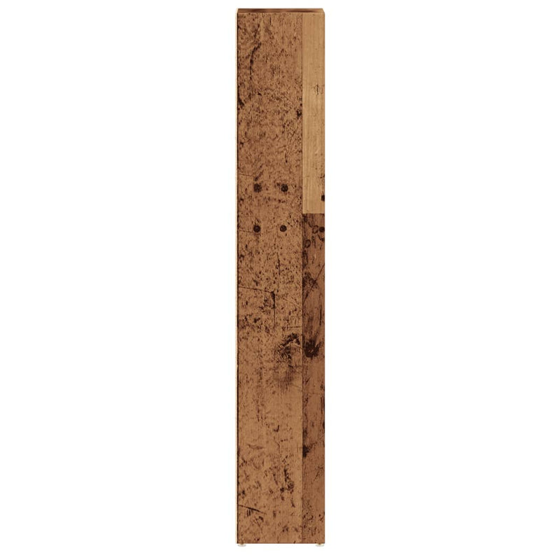 vidaXL 2 db antik fa színű szerelt fa CD-tartó szekrény 21x16x93,5 cm