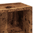 vidaXL 2 db antik fa színű szerelt fa CD-tartó szekrény 21x16x93,5 cm