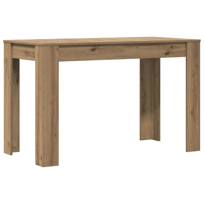 vidaXL Étkezőasztal kézműves tölgy 120x60x76 cm műszaki fa