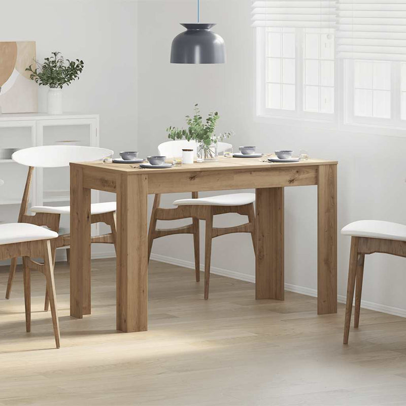 vidaXL Étkezőasztal kézműves tölgy 120x60x76 cm műszaki fa