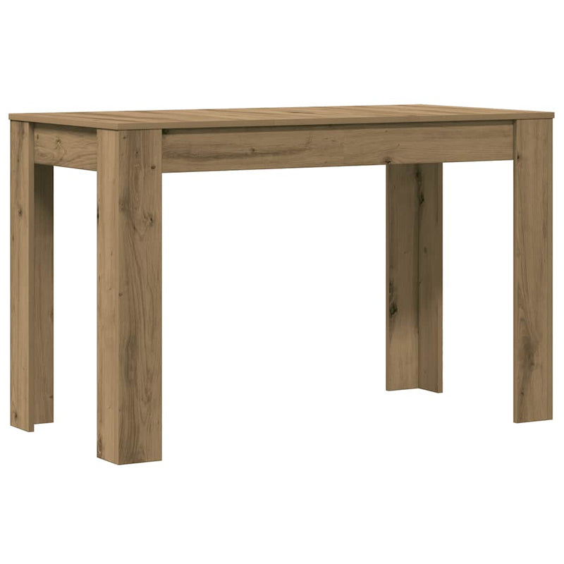 vidaXL Étkezőasztal kézműves tölgy 120x60x76 cm műszaki fa